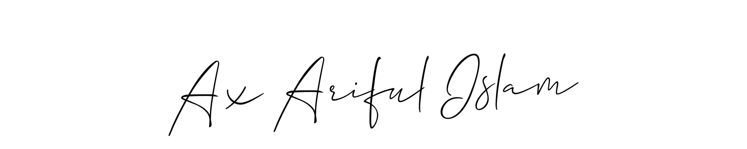 How to make Ax Ariful Islam signature? Allison_Script is a professional autograph style. Create handwritten signature for Ax Ariful Islam name. Ax Ariful Islam signature style 2 images and pictures png