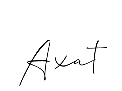 You should practise on your own different ways (Allison_Script) to write your name (Axat) in signature. don't let someone else do it for you. Axat signature style 2 images and pictures png
