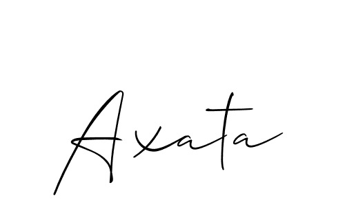 You should practise on your own different ways (Allison_Script) to write your name (Axata) in signature. don't let someone else do it for you. Axata signature style 2 images and pictures png