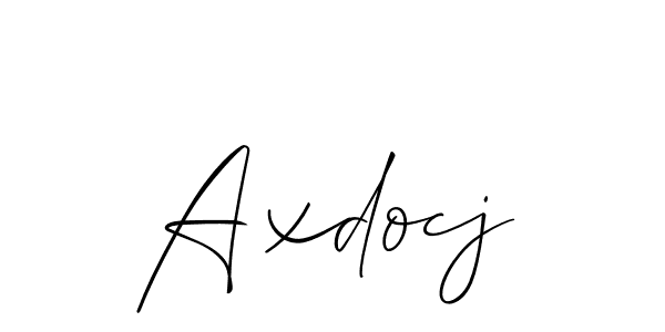 Also we have Axdocj name is the best signature style. Create professional handwritten signature collection using Allison_Script autograph style. Axdocj signature style 2 images and pictures png