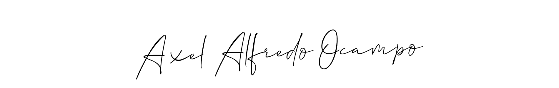Use a signature maker to create a handwritten signature online. With this signature software, you can design (Allison_Script) your own signature for name Axel Alfredo Ocampo. Axel Alfredo Ocampo signature style 2 images and pictures png