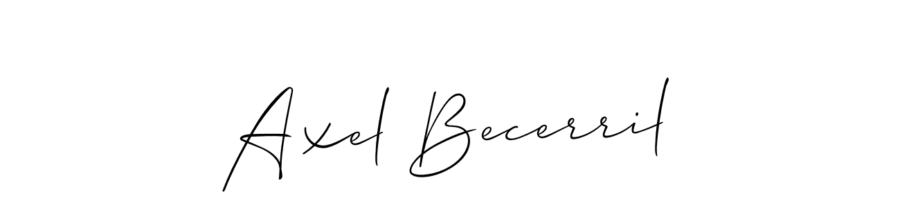 if you are searching for the best signature style for your name Axel Becerril. so please give up your signature search. here we have designed multiple signature styles  using Allison_Script. Axel Becerril signature style 2 images and pictures png