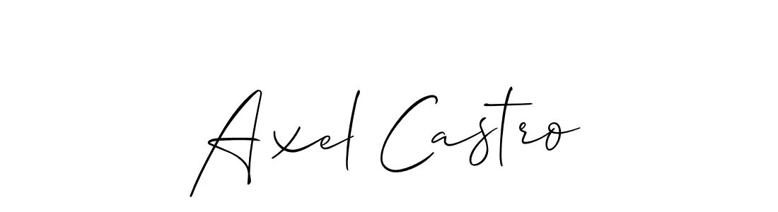 Allison_Script is a professional signature style that is perfect for those who want to add a touch of class to their signature. It is also a great choice for those who want to make their signature more unique. Get Axel Castro name to fancy signature for free. Axel Castro signature style 2 images and pictures png