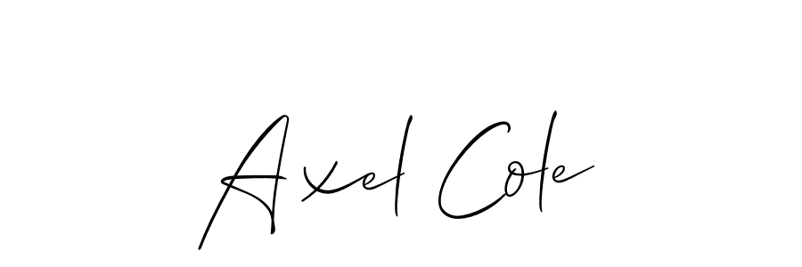 Create a beautiful signature design for name Axel Cole. With this signature (Allison_Script) fonts, you can make a handwritten signature for free. Axel Cole signature style 2 images and pictures png