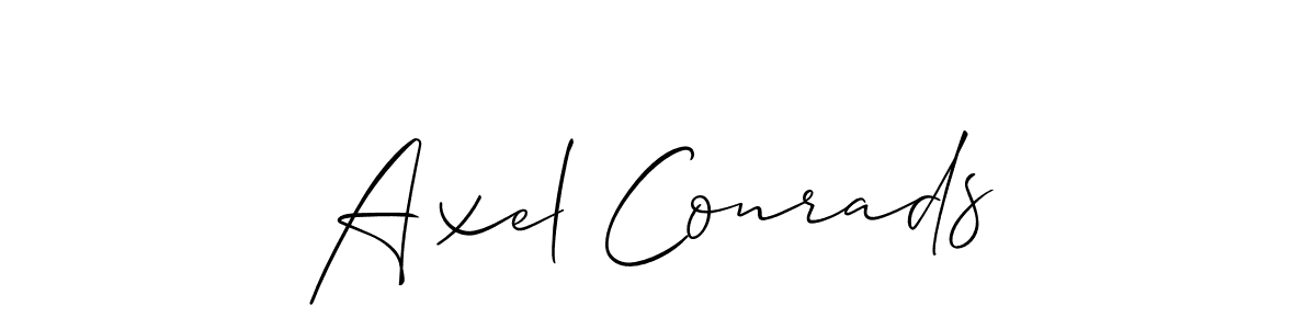 Axel Conrads stylish signature style. Best Handwritten Sign (Allison_Script) for my name. Handwritten Signature Collection Ideas for my name Axel Conrads. Axel Conrads signature style 2 images and pictures png