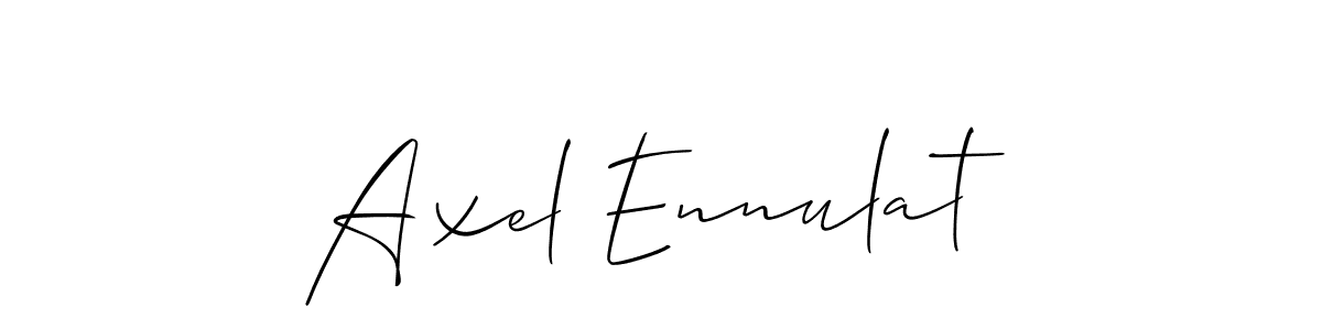 Use a signature maker to create a handwritten signature online. With this signature software, you can design (Allison_Script) your own signature for name Axel Ennulat. Axel Ennulat signature style 2 images and pictures png