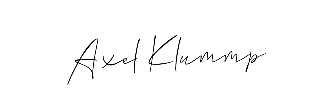 Make a beautiful signature design for name Axel Klummp. With this signature (Allison_Script) style, you can create a handwritten signature for free. Axel Klummp signature style 2 images and pictures png