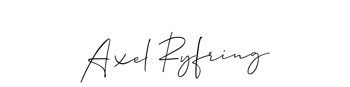 Also we have Axel Ryfring name is the best signature style. Create professional handwritten signature collection using Allison_Script autograph style. Axel Ryfring signature style 2 images and pictures png
