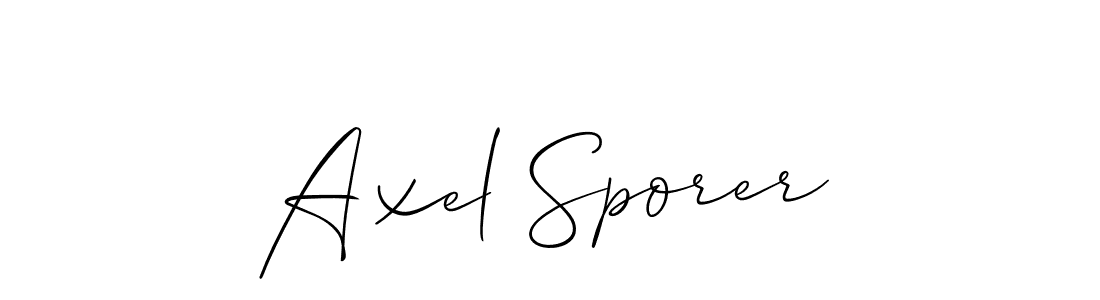 Create a beautiful signature design for name Axel Sporer. With this signature (Allison_Script) fonts, you can make a handwritten signature for free. Axel Sporer signature style 2 images and pictures png