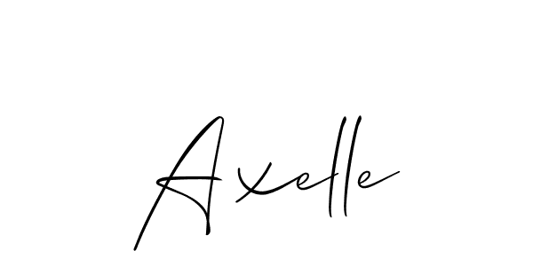 Use a signature maker to create a handwritten signature online. With this signature software, you can design (Allison_Script) your own signature for name Axelle. Axelle signature style 2 images and pictures png