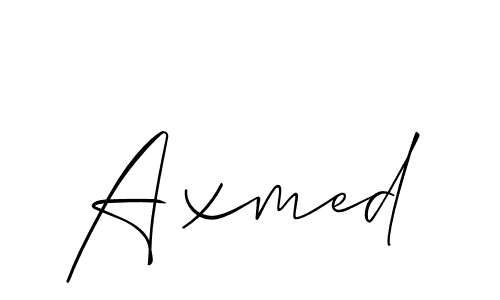 Create a beautiful signature design for name Axmed. With this signature (Allison_Script) fonts, you can make a handwritten signature for free. Axmed signature style 2 images and pictures png