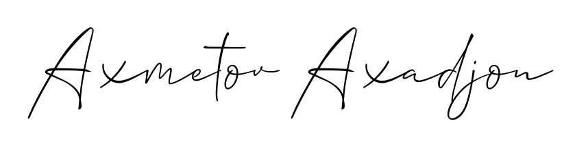 Explore multiple handwriting variations for Axmetov Axadjon including this stunning Allison_Script design. Free to use across all platforms. Axmetov Axadjon signature style 2 images and pictures png