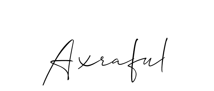 Make a short Axraful signature style. Manage your documents anywhere anytime using Allison_Script. Create and add eSignatures, submit forms, share and send files easily. Axraful signature style 2 images and pictures png