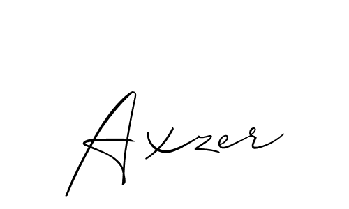 How to make Axzer signature? Allison_Script is a professional autograph style. Create handwritten signature for Axzer name. Axzer signature style 2 images and pictures png