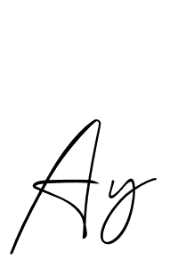 Also we have Ay name is the best signature style. Create professional handwritten signature collection using Allison_Script autograph style. Ay signature style 2 images and pictures png