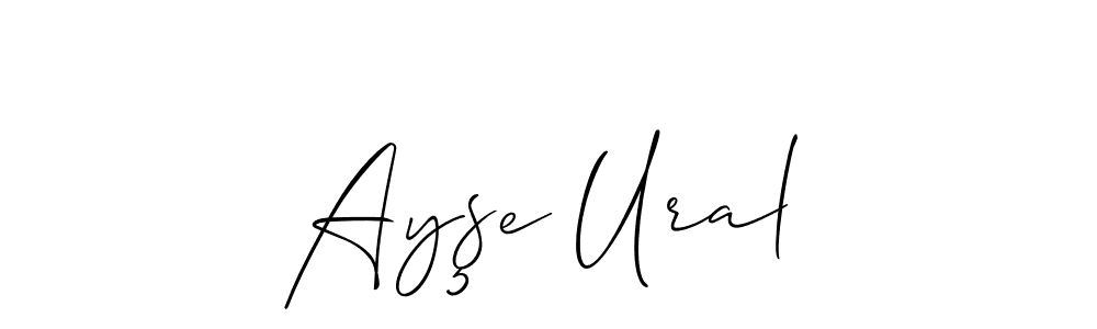 Allison_Script is a professional signature style that is perfect for those who want to add a touch of class to their signature. It is also a great choice for those who want to make their signature more unique. Get Ayşe Ural name to fancy signature for free. Ayşe Ural signature style 2 images and pictures png