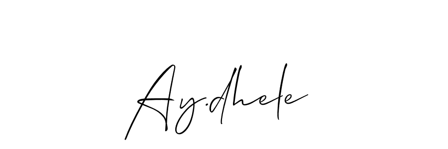 Design your own signature with our free online signature maker. With this signature software, you can create a handwritten (Allison_Script) signature for name Ay.dhele . Ay.dhele  signature style 2 images and pictures png