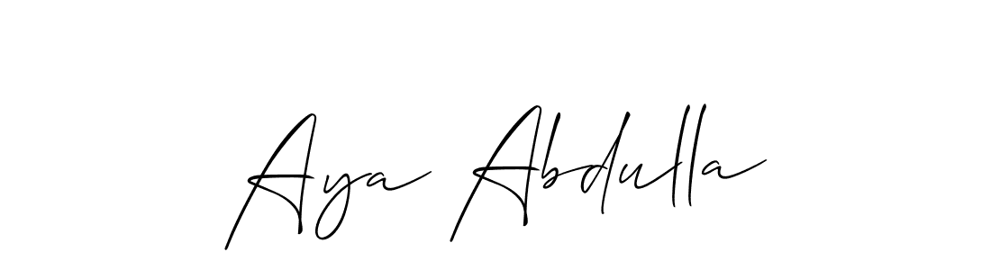 Best and Professional Signature Style for Aya Abdulla. Allison_Script Best Signature Style Collection. Aya Abdulla signature style 2 images and pictures png