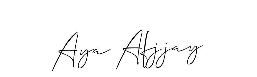 Best and Professional Signature Style for Aya Afjjay. Allison_Script Best Signature Style Collection. Aya Afjjay signature style 2 images and pictures png