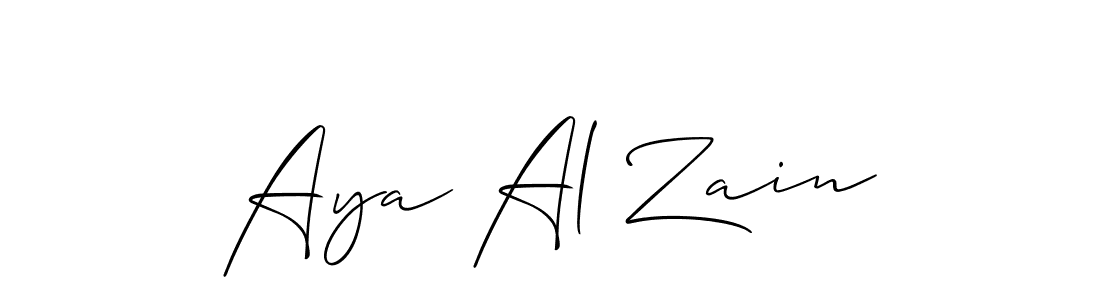 Check out images of Autograph of Aya Al Zain name. Actor Aya Al Zain Signature Style. Allison_Script is a professional sign style online. Aya Al Zain signature style 2 images and pictures png