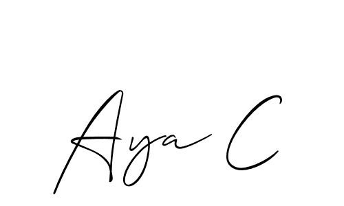 Make a beautiful signature design for name Aya C. Use this online signature maker to create a handwritten signature for free. Aya C signature style 2 images and pictures png