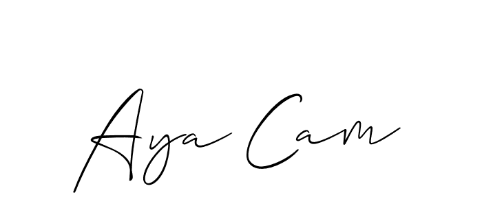 Design your own signature with our free online signature maker. With this signature software, you can create a handwritten (Allison_Script) signature for name Aya Cam. Aya Cam signature style 2 images and pictures png