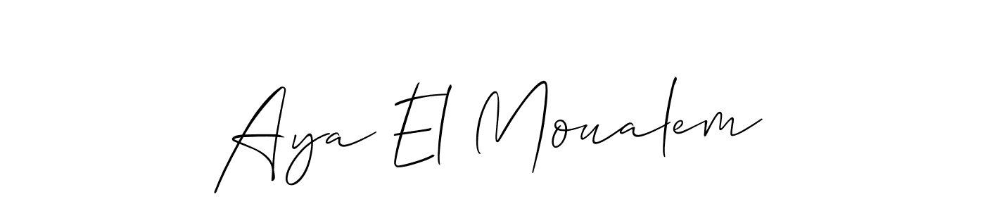 Also we have Aya El Moualem name is the best signature style. Create professional handwritten signature collection using Allison_Script autograph style. Aya El Moualem signature style 2 images and pictures png