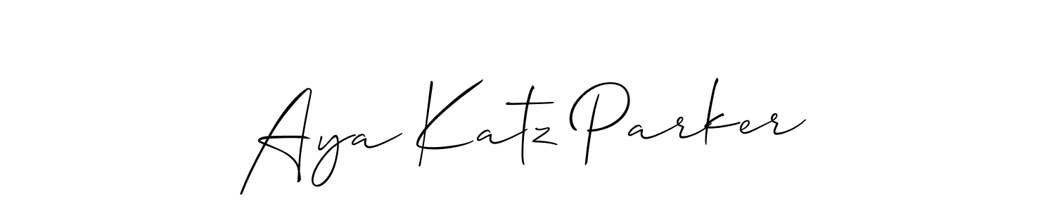 Also we have Aya Katz Parker name is the best signature style. Create professional handwritten signature collection using Allison_Script autograph style. Aya Katz Parker signature style 2 images and pictures png