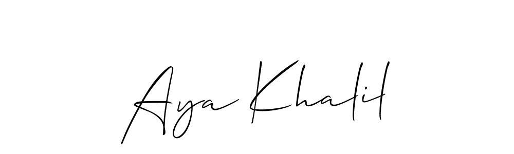Best and Professional Signature Style for Aya Khalil. Allison_Script Best Signature Style Collection. Aya Khalil signature style 2 images and pictures png