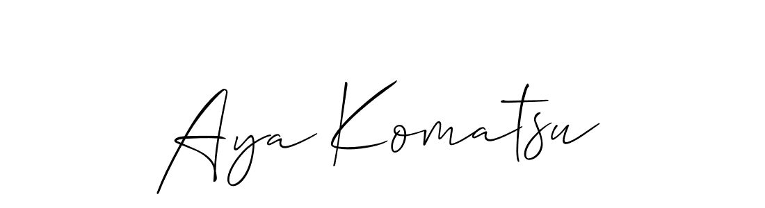 How to Draw Aya Komatsu signature style? Allison_Script is a latest design signature styles for name Aya Komatsu. Aya Komatsu signature style 2 images and pictures png