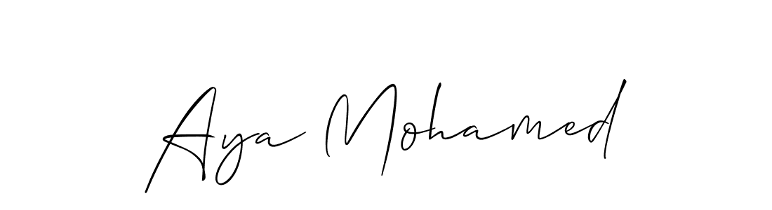 Best and Professional Signature Style for Aya Mohamed. Allison_Script Best Signature Style Collection. Aya Mohamed signature style 2 images and pictures png