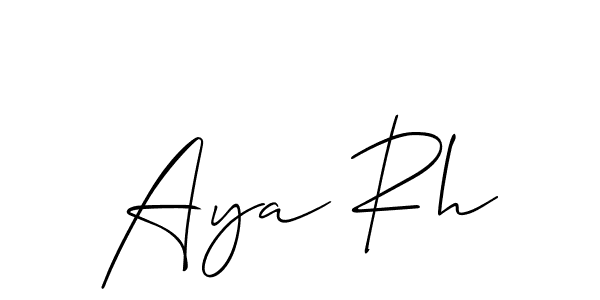 How to Draw Aya Rh signature style? Allison_Script is a latest design signature styles for name Aya Rh. Aya Rh signature style 2 images and pictures png