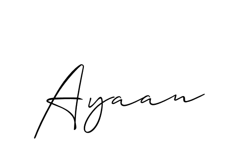 Create a beautiful signature design for name Ayaan. With this signature (Allison_Script) fonts, you can make a handwritten signature for free. Ayaan signature style 2 images and pictures png