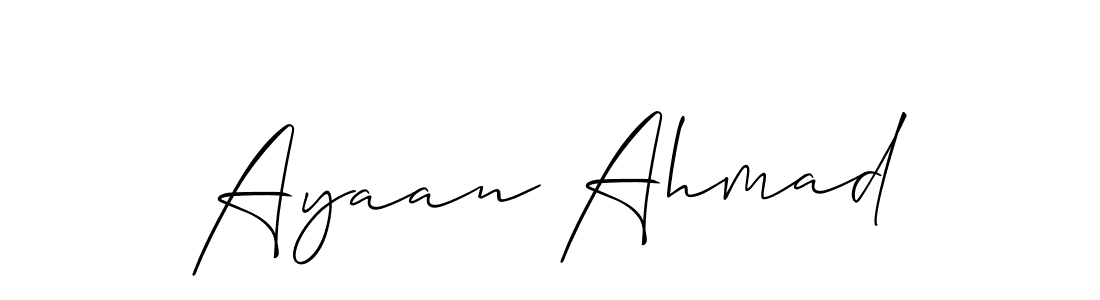 How to Draw Ayaan Ahmad signature style? Allison_Script is a latest design signature styles for name Ayaan Ahmad. Ayaan Ahmad signature style 2 images and pictures png