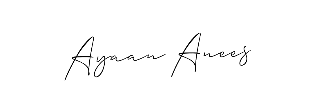 Best and Professional Signature Style for Ayaan Anees. Allison_Script Best Signature Style Collection. Ayaan Anees signature style 2 images and pictures png