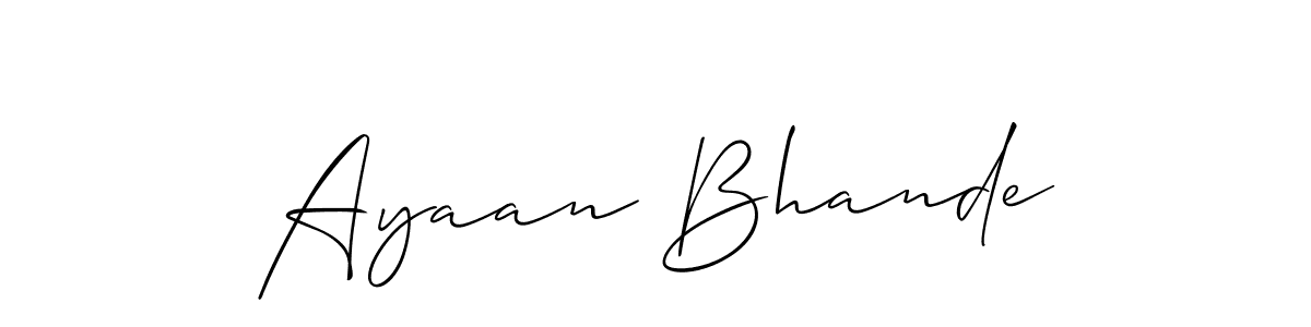How to Draw Ayaan Bhande signature style? Allison_Script is a latest design signature styles for name Ayaan Bhande. Ayaan Bhande signature style 2 images and pictures png
