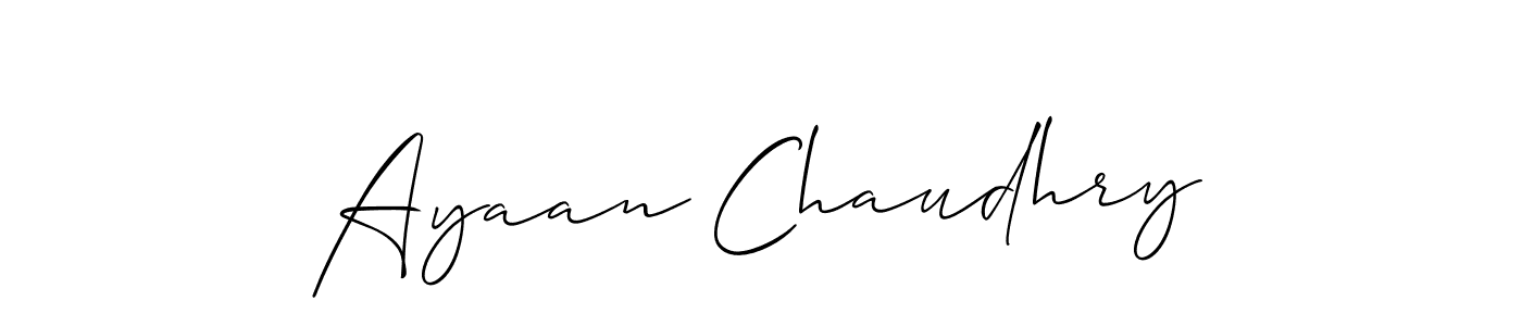 Use a signature maker to create a handwritten signature online. With this signature software, you can design (Allison_Script) your own signature for name Ayaan Chaudhry. Ayaan Chaudhry signature style 2 images and pictures png
