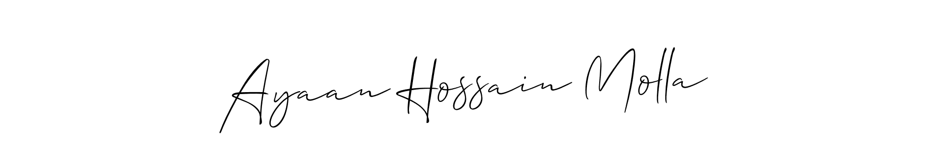 Make a beautiful signature design for name Ayaan Hossain Molla. Use this online signature maker to create a handwritten signature for free. Ayaan Hossain Molla signature style 2 images and pictures png