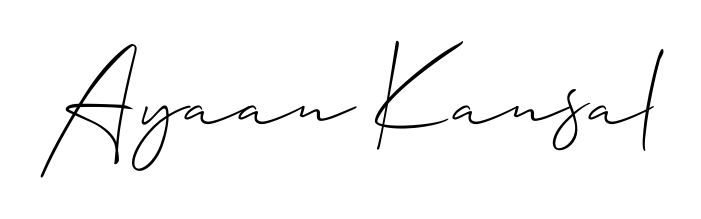 How to make Ayaan Kansal name signature. Use Allison_Script style for creating short signs online. This is the latest handwritten sign. Ayaan Kansal signature style 2 images and pictures png