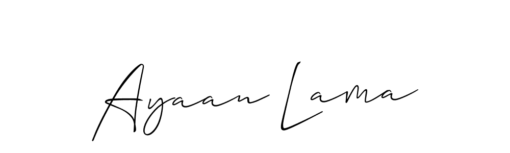 if you are searching for the best signature style for your name Ayaan Lama. so please give up your signature search. here we have designed multiple signature styles  using Allison_Script. Ayaan Lama signature style 2 images and pictures png