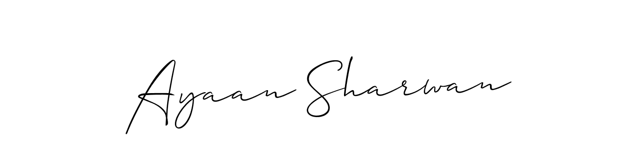 if you are searching for the best signature style for your name Ayaan Sharwan. so please give up your signature search. here we have designed multiple signature styles  using Allison_Script. Ayaan Sharwan signature style 2 images and pictures png