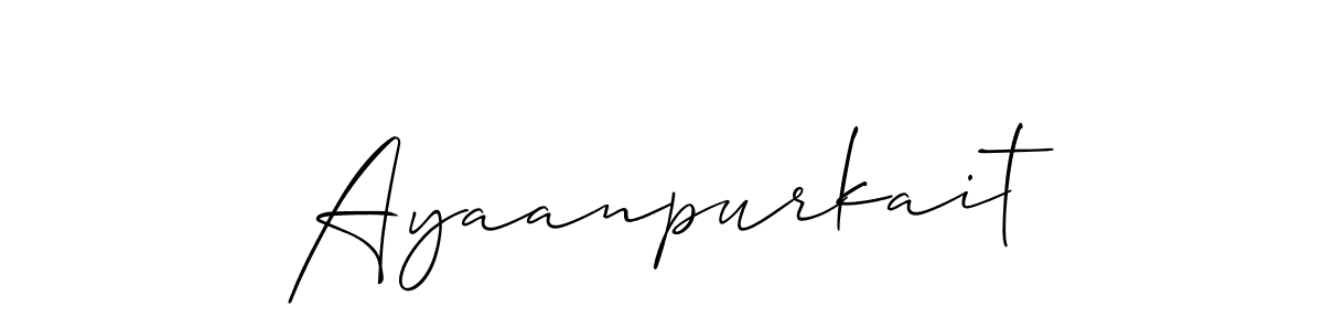 Make a short Ayaanpurkait signature style. Manage your documents anywhere anytime using Allison_Script. Create and add eSignatures, submit forms, share and send files easily. Ayaanpurkait signature style 2 images and pictures png