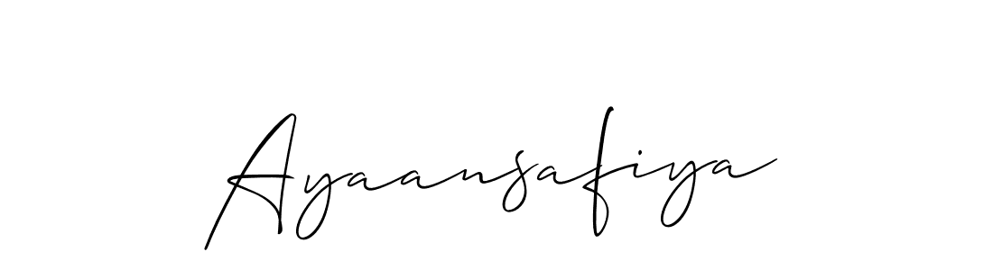 Similarly Allison_Script is the best handwritten signature design. Signature creator online .You can use it as an online autograph creator for name Ayaansafiya. Ayaansafiya signature style 2 images and pictures png