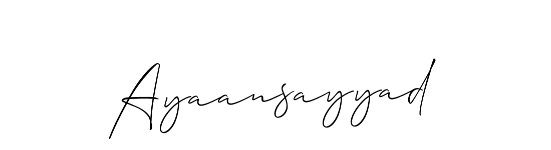 Once you've used our free online signature maker to create your best signature Allison_Script style, it's time to enjoy all of the benefits that Ayaansayyad name signing documents. Ayaansayyad signature style 2 images and pictures png