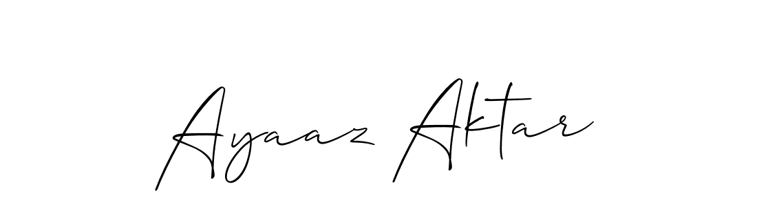 How to make Ayaaz Aktar name signature. Use Allison_Script style for creating short signs online. This is the latest handwritten sign. Ayaaz Aktar signature style 2 images and pictures png