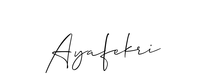 How to make Ayafekri name signature. Use Allison_Script style for creating short signs online. This is the latest handwritten sign. Ayafekri signature style 2 images and pictures png