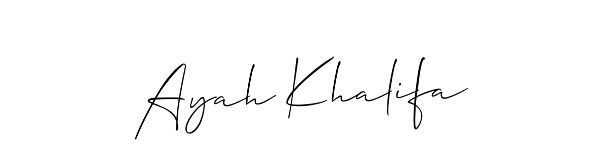 How to make Ayah Khalifa signature? Allison_Script is a professional autograph style. Create handwritten signature for Ayah Khalifa name. Ayah Khalifa signature style 2 images and pictures png