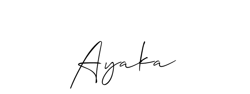Best and Professional Signature Style for Ayaka♥. Allison_Script Best Signature Style Collection. Ayaka♥ signature style 2 images and pictures png