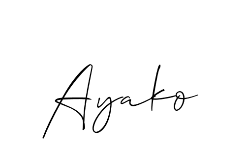 Make a short Ayako signature style. Manage your documents anywhere anytime using Allison_Script. Create and add eSignatures, submit forms, share and send files easily. Ayako signature style 2 images and pictures png