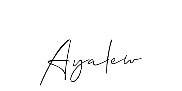 Also we have Ayalew name is the best signature style. Create professional handwritten signature collection using Allison_Script autograph style. Ayalew signature style 2 images and pictures png